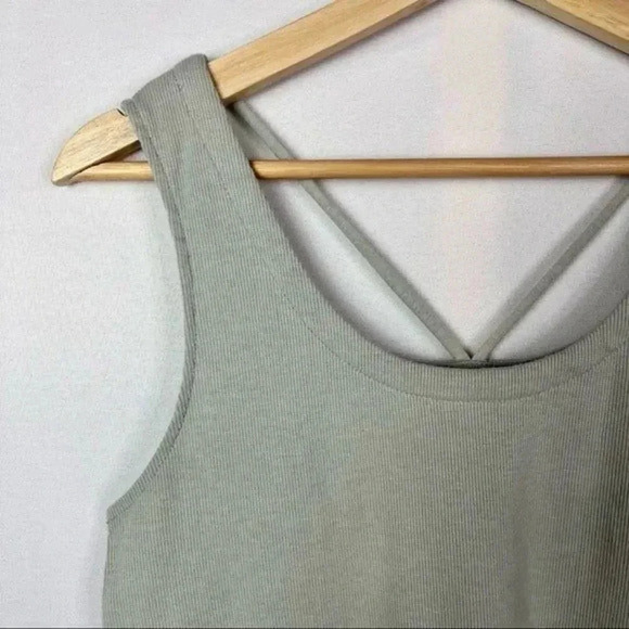 Chaser Vintage Gray Ribbed Strappy Tank Top M - Picture 6 of 6